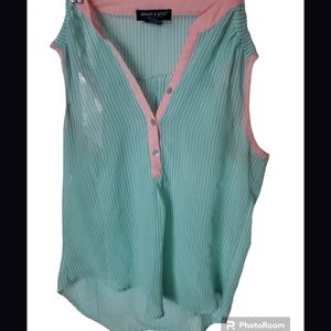 Sz S Sheer Pastel Summer Top